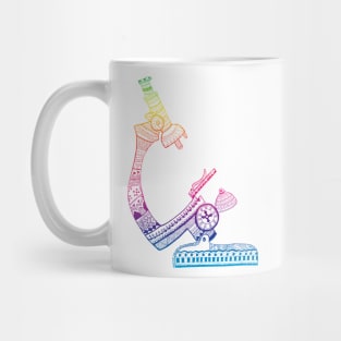 Beautiful Rainbow colourful Microscope mandala Mug